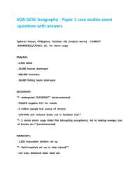 AQA GCSE Geography - Paper 1 case studies exam questions with answers