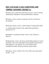 NSG 533 EXAM 4 2023 QUESTIONS AND VERIFIED ANSWERS GRADED A+