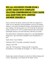 NSG 533 ADVANCED PHARM EXAM 2 LATEST GUIDE WITH COMPLETE SOLUTION COMPREHENSIVE STUDY GUID