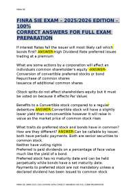 FINRA SIE EXAM 2025-2026 EDITION 100% CORRECT ANSWERS FOR FULL EXAM PREPARATION