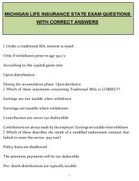 Michigan Life Insurance State Exam Questions (PDF) | 2026 Licensing Prep Guide