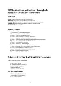 ASU English Composition Essay Examples & Templates (Premium Study Bundle)