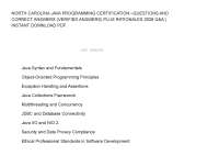NORTH CAROLINA JAVA PROGRAMMING CERTIFICATION –QUESTIONS AND CORRECT ANSWERS (VERIFIED ANS