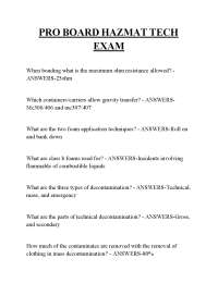 PRO BOARD HAZMAT TECH EXAM ,PRO BOARD HAZMAT TECH EXAM