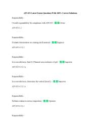 API 653 Latest Exams Questions With 100% Correct Solutions.