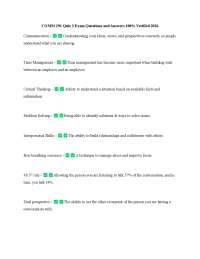 COMM 291 Quiz 2 Exam Questions and Answers 100% Verified 2026