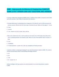 D488 - Cybersecurity Architecture & Engineering COMPLETE EXAM LATEST VERSION 2026-2027 QUE