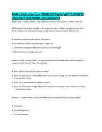 PEGA LSA Architecture COMPLETE EXAM LATEST VERSION 2026-2027 QUESTIONS AND ANSWERS.pdf