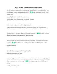 POLS 207 Exam Questions and Answers 100% correct