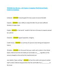 WISER Test Review All Topics: Complete Well Solved Study Guide & Solutions