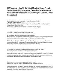 CM Training – AAAE Certified Member Exam Prep & Study Guide 2026 Complete Exam Preparation