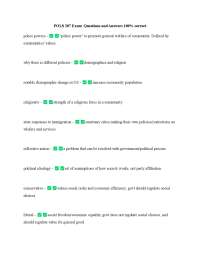 POLS 207 Exam Questions and Answers 100% correct