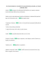 NS CNSL 503 MODULE 1 STATISTICS EXAM QUESTIONS AND 100% ACCURATE ANSWERS 2026!!