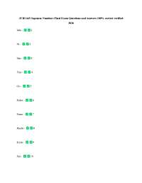 JURI 645 Japanese Numbers Final Exam Questions and Answers 100% correct verified 2026