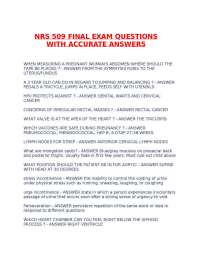 NRS 509 FINAL EXAM QUESTIONS WITH ACCURATE ANSWERS.