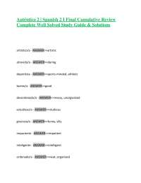 Auténtico 2 | Spanish 2 I Final Cumulative Review Complete Well Solved Study Guide & Sol