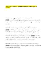 LEOCE DPS Review Complete Well Solved Study Guide & Solutions