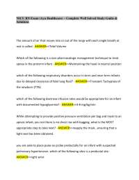 NICU RN Exam (Aya Healthcare) – Complete Well Solved Study Guide & Solutions