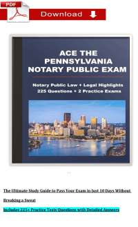 PA Notary Exam Study Guide 2025-2026 | 400+ Questions & Answers | Pennsylvania Notary Test