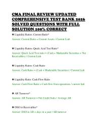 CMA FINAL REVIEW UPDATED COMPREHENSIVE TEST BANK 2026 SOLVED QUESTIONS WITH FULL SOLUTION