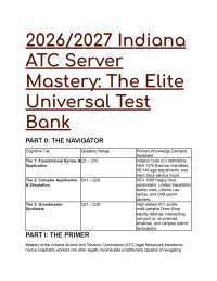 2026/2027 Indiana ATC Server Mastery Test Bank (20+ Q&A)