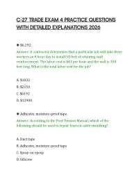 C-27 TRADE EXAM 4 PRACTICE QUESTIONS WITH DETAILED EXPLANATIONS 2026