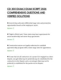 CD 305 EXAM 2 EXAM SCRIPT 2026 COMPREHENSIVE QUESTIONS AND VERIFIED SOLUTIONS