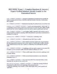 2025 MMSC Exam 1 – Complete Questions & Answers | Expert-Verified Solutions Already Graded
