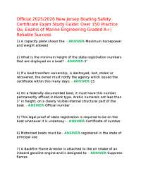 Official 2025/2026 New Jersey Boating Safety Certificate Exam Study Guide: Over 150 Practi