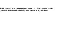 ACHE FACHE BOG Management Exam Study Guide and Practice Questions