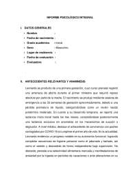 informe clinico infantil