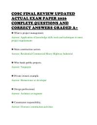 COSC FINAL REVIEW UPDATED ACTUAL EXAM PAPER 2026 COMPLETE QUESTIONS AND CORRECT ANSWERS GR