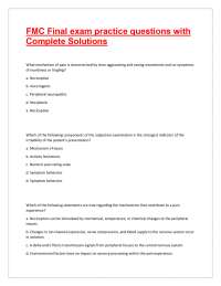 FMC Final Exam Practice Questions 2026/2027 | Dialysis & Patient Care Technician Review Gu