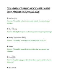 DXR SIEMENS TRAINING MOCK ASSESSMENT WITH ANSWER RATIONALES 2026