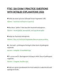 FTSC 326 EXAM 1 PRACTICE QUESTIONS WITH DETAILED EXPLANATIONS 2026