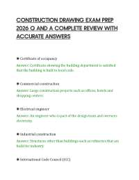 CONSTRUCTION DRAWING EXAM PREP 2026 Q AND A COMPLETE REVIEW WITH ACCURATE ANSWERS