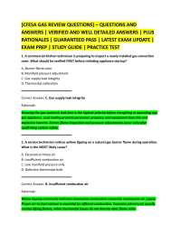 [CFESA GAS REVIEW QUESTIONS] – QUESTIONS AND ANSWERS | VERIFIED AND WELL DETAILED ANSWERS