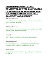 CERTIFIED PENNSYLVANIA EVALUATOR CPE TOP COMPULSORY COMPREHENSIVE TEST BANK 2026 SOLVED QU