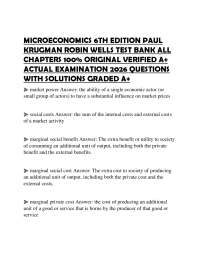 MICROECONOMICS 6TH EDITION PAUL KRUGMAN ROBIN WELLS TEST BANK ALL CHAPTERS 100% ORIGINAL V