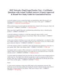 2025 Network+ Final Exam Practice Test – CertMaster Questions with Actual Verified Answer
