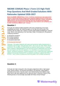 NBOME COMSAE Phase 1 Form 115 High-Yield Prep Questions And Well Graded Solutions With R