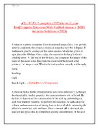 ATI- TEAS 7 complete (2025)Actual Exam Test|Complete Questions With Verified Answers