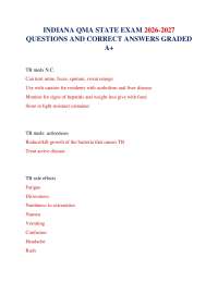 INDIANA QMA STATE EXAM 2026-2027 QUESTIONS AND CORRECT ANSWERS GRADED A+