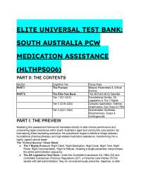 2026/2027 HLTHPS006 Exam Bank | 40 Elite PCW Medication Assistance Questions (SA Pack)