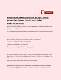 NCLEX-RN 2026 Exam: Q's & A's with Rationales, Latest Update