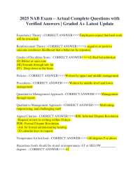 2025 NAB Exam – Actual Complete Questions with Verified Answers | Graded A+ Latest Update