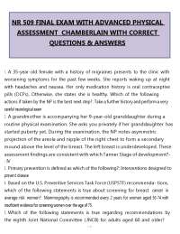 NR509 Final Exam Advanced Physical Assessment (PDF) | 2026 Exam Questions
