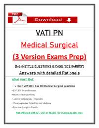 VATI PN Medical Surgical Actual Exam | NGN-Style Questions | ATI Nursing Exam Questions