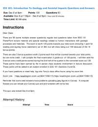 ESS 101-Introduction To Geology and Societal Impacts Questions and Answers.