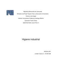 INFORME DE ELECTIVA SOBRE HIGIENE INDUSTRIAL